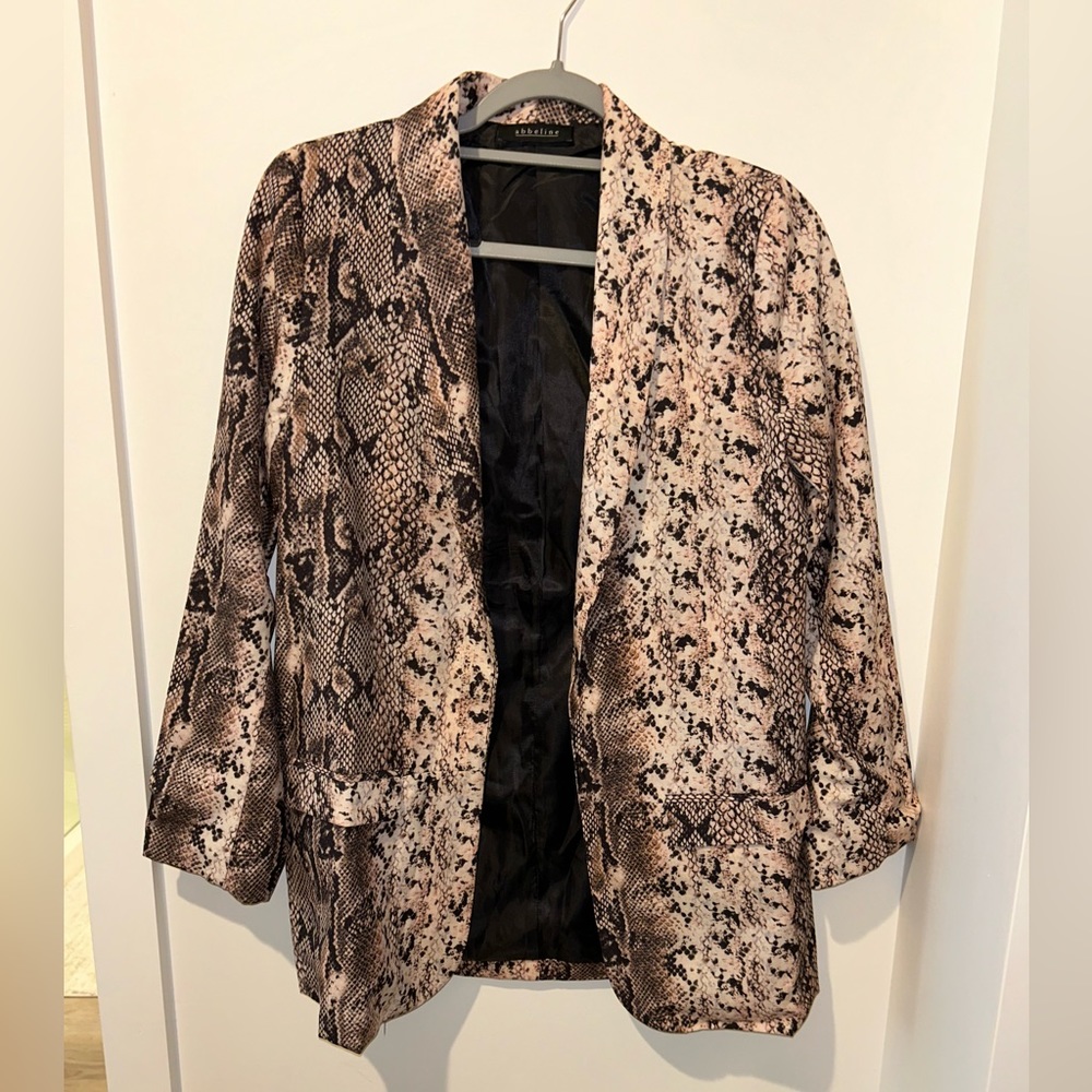 Cheetah print blazer